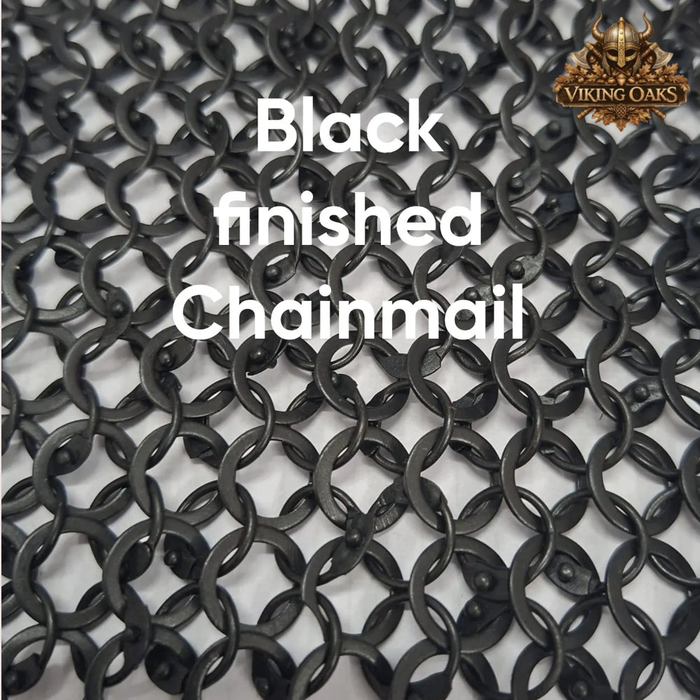 9MM Round Ring Riveted Chainmail Shirt with Solid Rings Medieval Mild Steel Hauberk