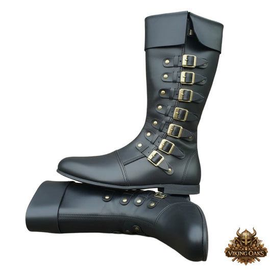 Medieval Leather Boots – Viking Pirate Renfaire Costume Footwear