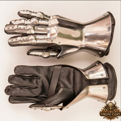 Medieval Steel Gauntlets Knight Armor Gloves Hand Protection Pair