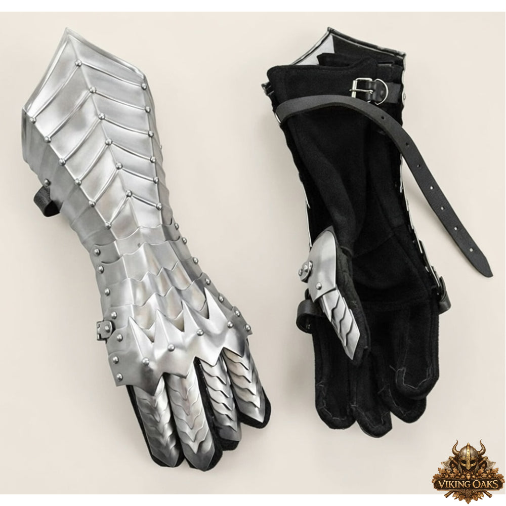 Ringwraith Nazgûl Black Steel Gauntlets – Dark Medieval Armor Gloves | Perfect Gift for Him