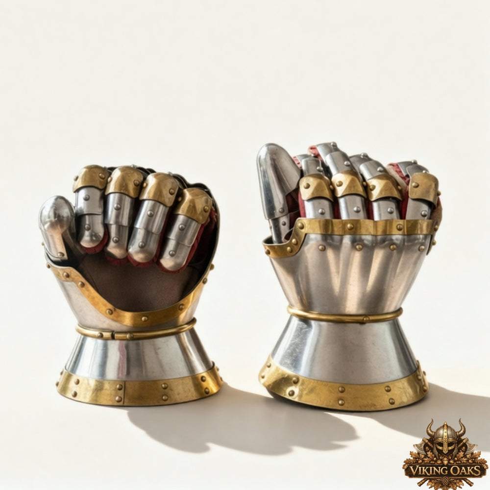 Full Hand Protection Knight Gauntlets Medieval Costume Armor