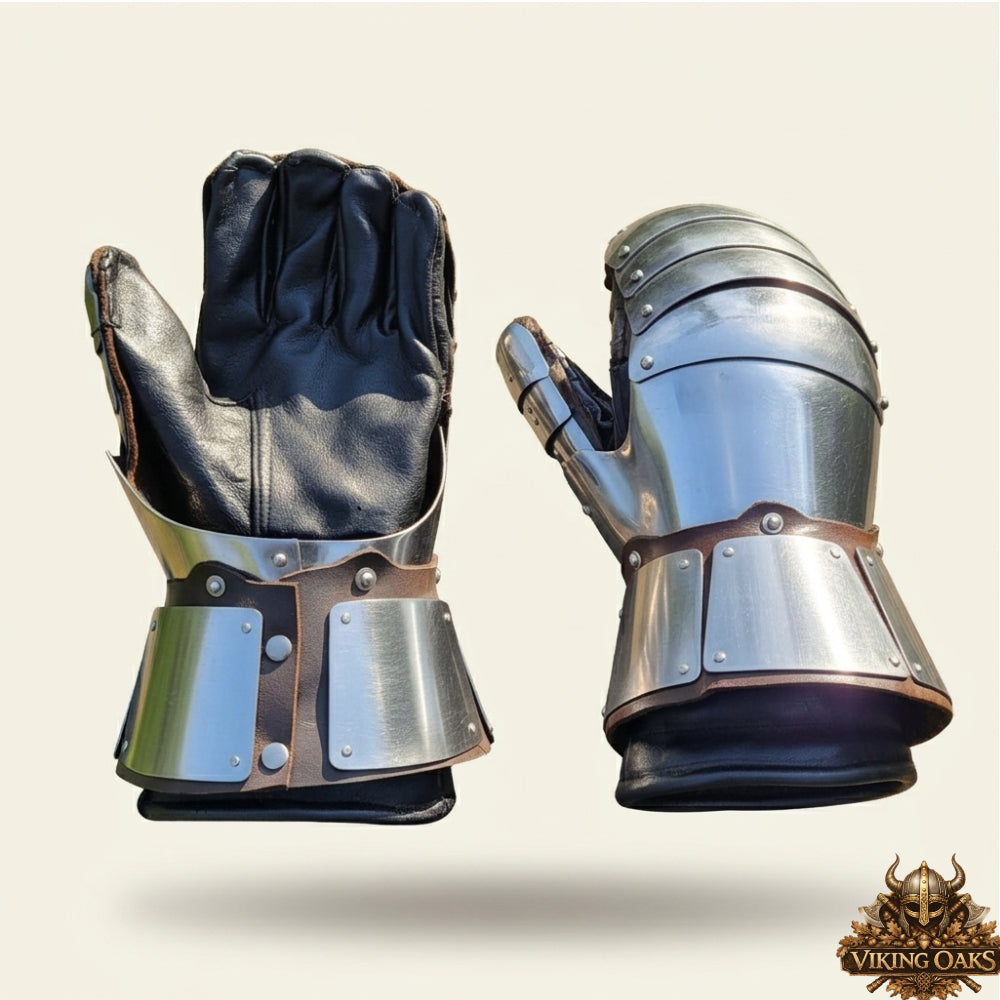 Medieval Steel Gauntlets Armor Gloves Knight Hand Protection Gear