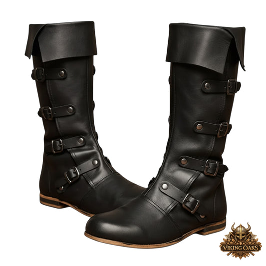 Viking Leather Boots – Medieval Renaissance Renfaire, Theater & Halloween