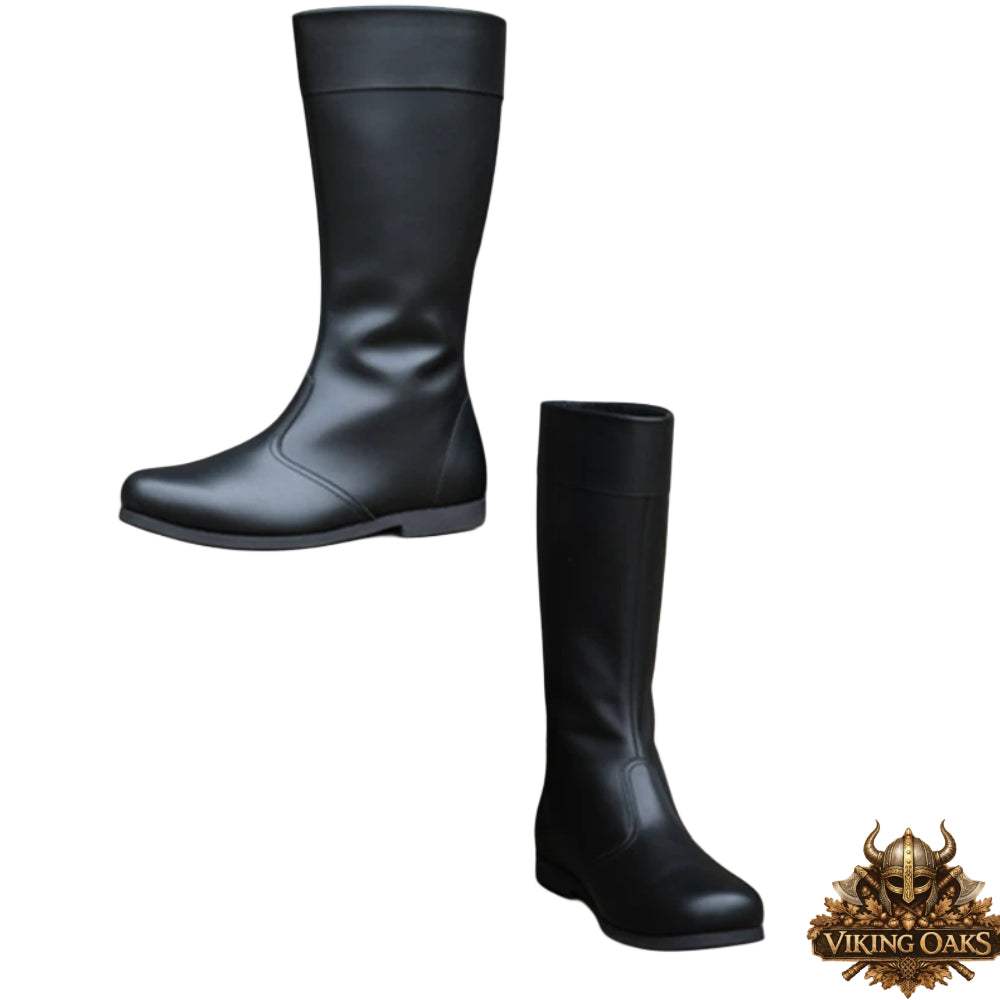 Authentic Medieval Leather Lace Shoes, High Quality Viking Cosplay Boots