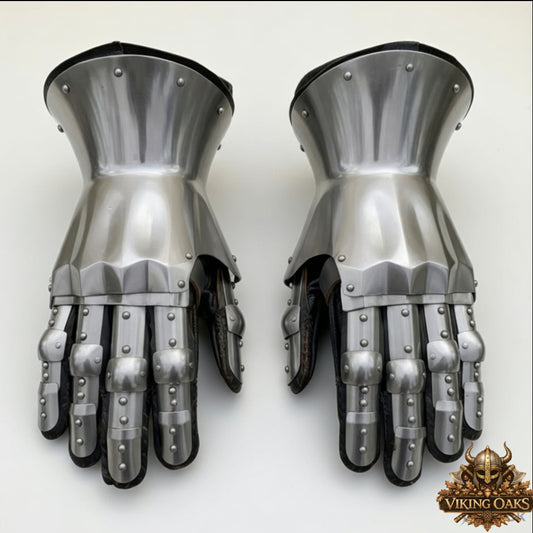 Medieval Steel Gauntlets Knight Armor Gloves Hand Protection Pair