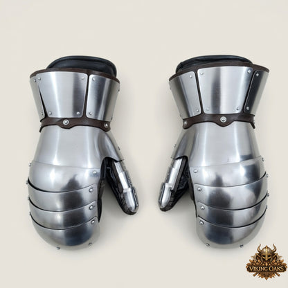 Medieval Functional Clamshell Gauntlets – 16 Gauge Mild Steel Armor Gloves