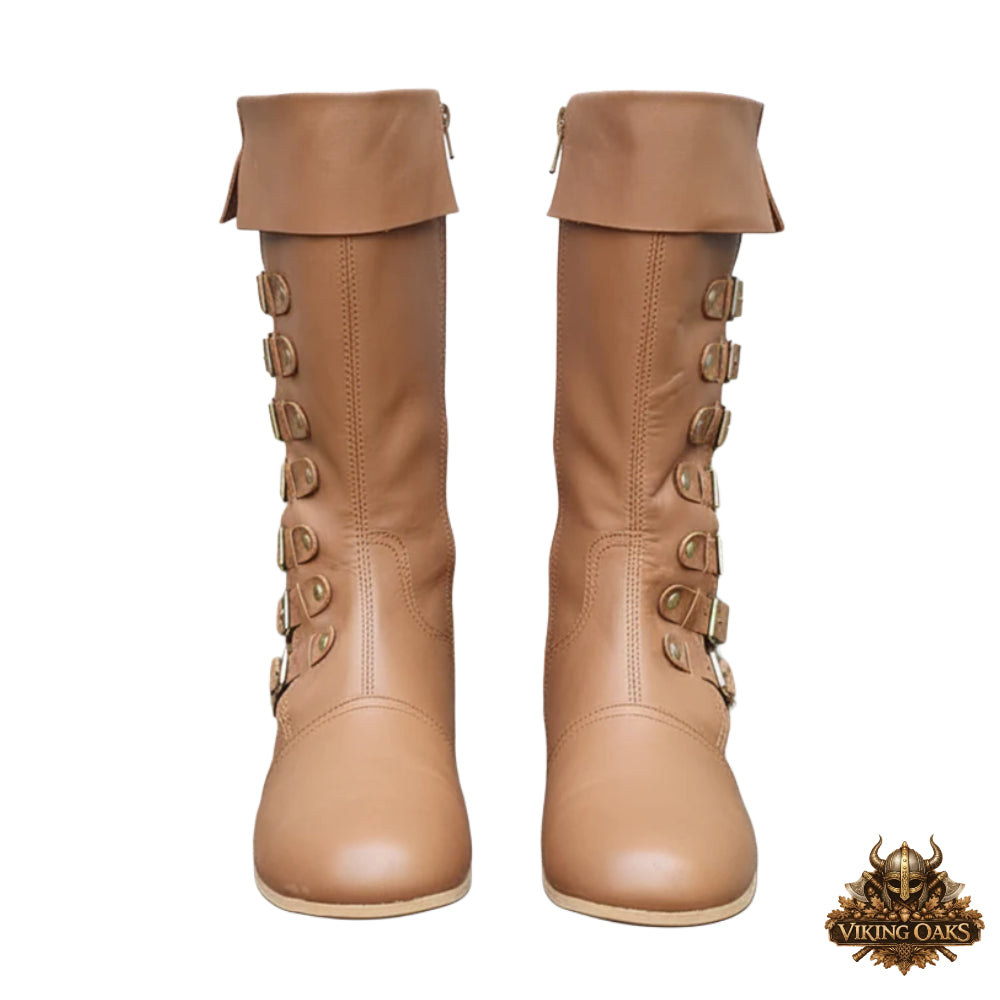 Medieval Leather Boots – Viking Pirate Renfaire Costume Footwear
