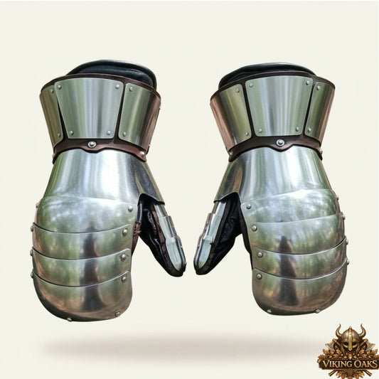 Medieval Steel Gauntlets Armor Gloves Knight Hand Protection Gear