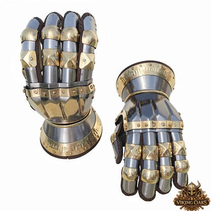 Functional steel gauntlets for medieval LARP armor
