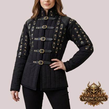 Medieval Quilted Cotton Gambeson Jacket Knight Armor Cosplay
