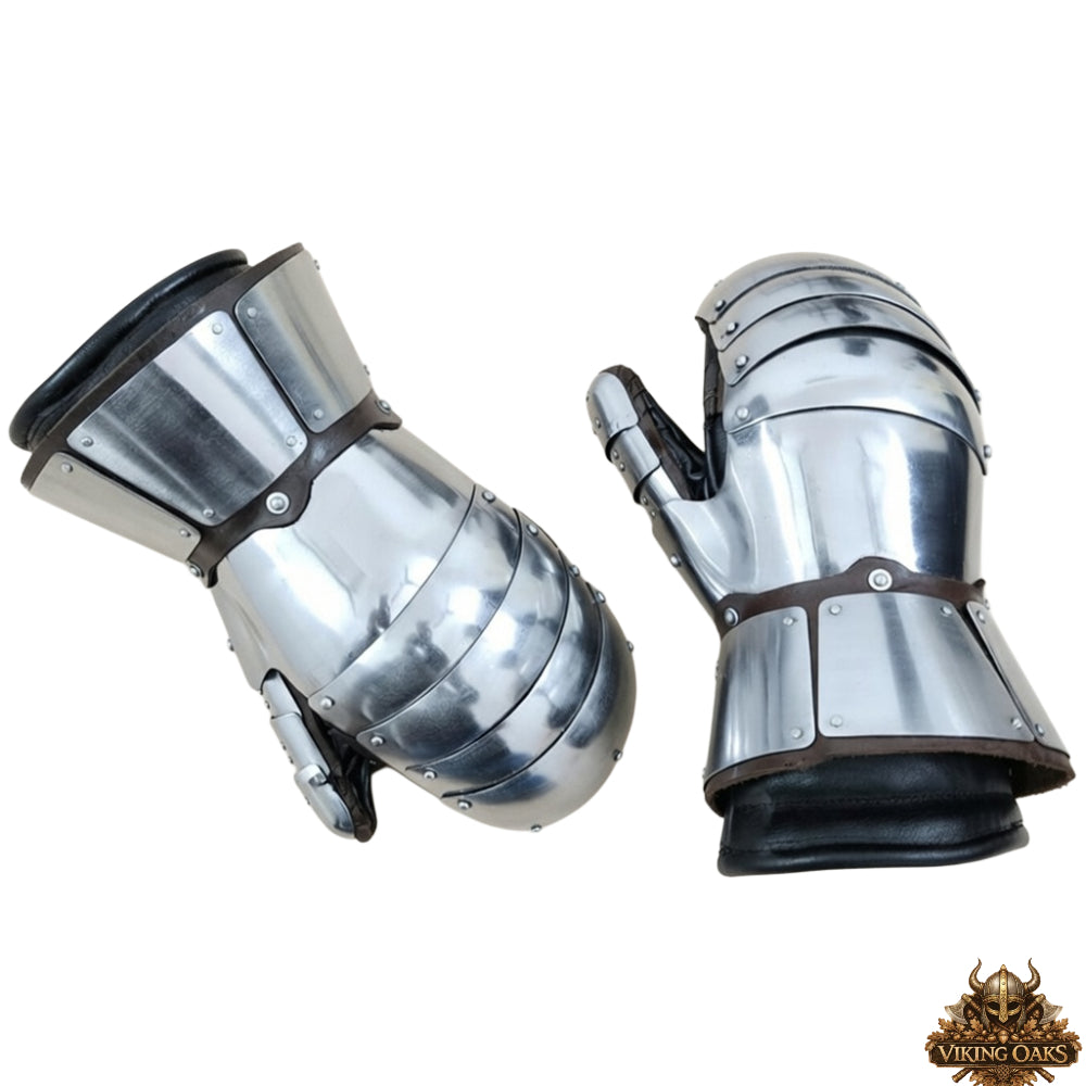 Medieval Functional Clamshell Gauntlets – 16 Gauge Mild Steel Armor Gloves