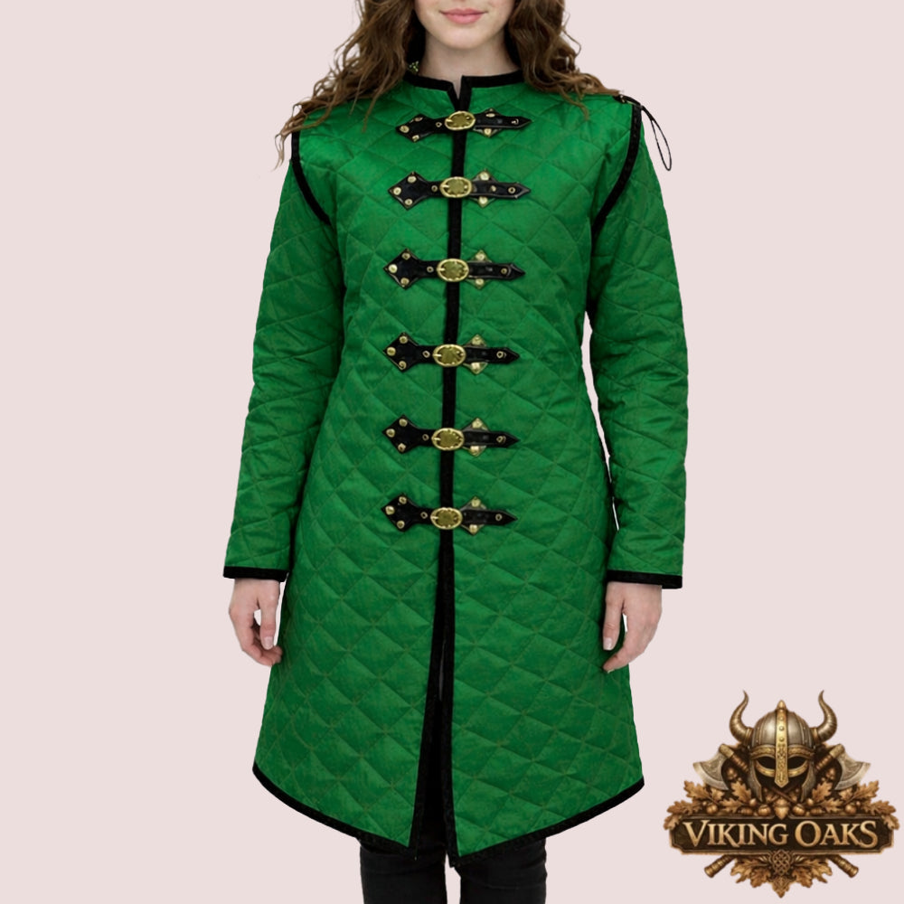 Renaissance Festival Gambeson medieval padded armor costume with size chart