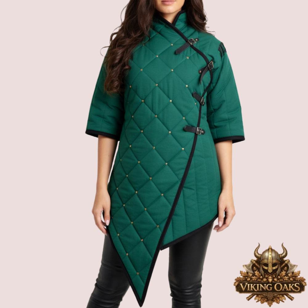 Medieval Gambeson Jacket made of 100% cotton for LARP, cosplay, and Renaissance faire, available in multiple sizes