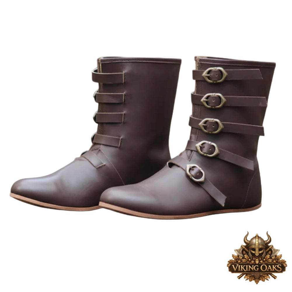 Classic Brown Roleplay Boots for Peasant and Knight Costumes
