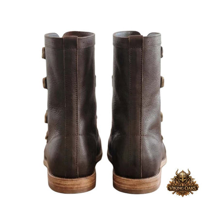 Durable Viking Renaissance Boots - Custom Fit Historical Ankle Shoes