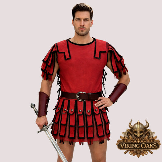 Roman Subarmalis Costume – Classic White Padded Armor Tunic for LARP, Reenactment & Cosplay