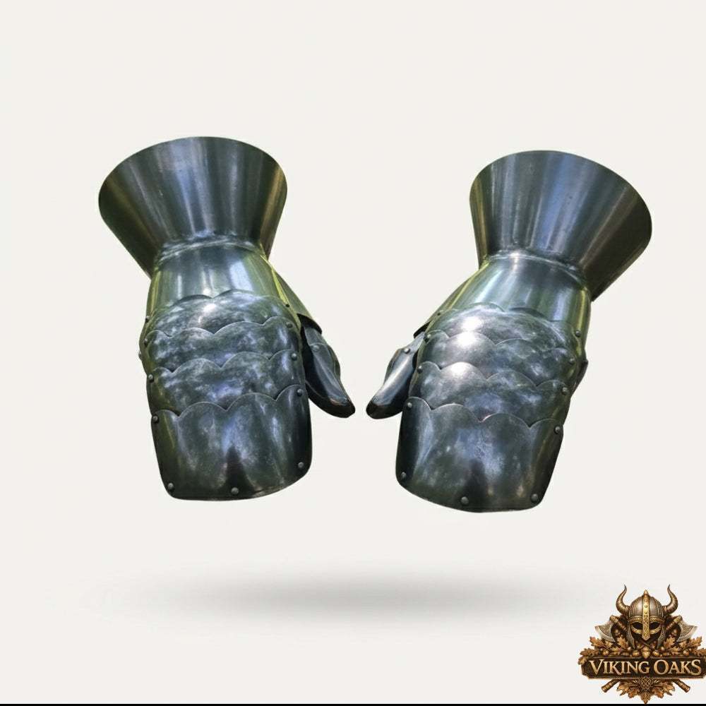 Rustic medieval cosplay armor hand gear by Viking Oaks LLC