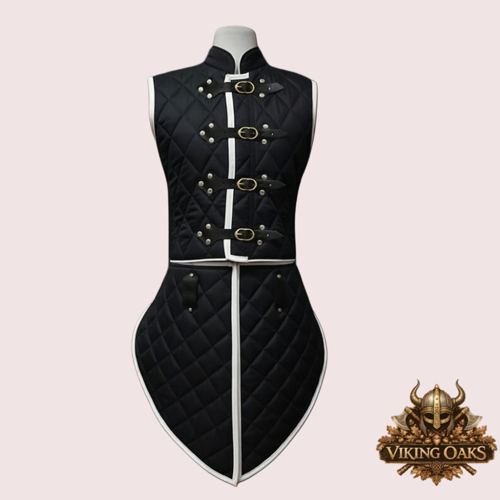 Sleeveless Witcher Renaissance Gambeson with Skirt