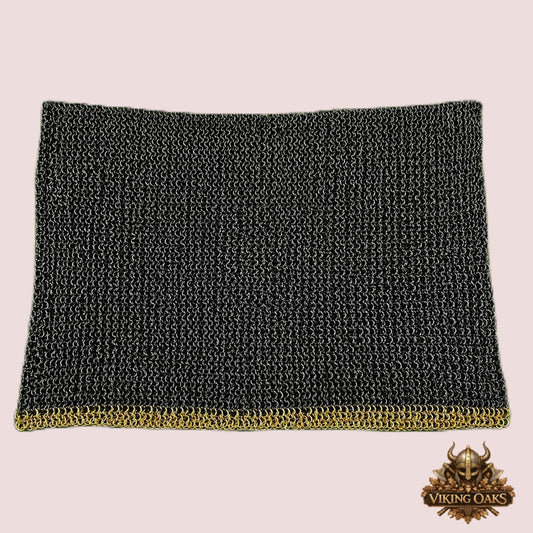 9MM Riveted Flat Ring Chainmail Shirt Mild Steel Half Body Armor with Skirt