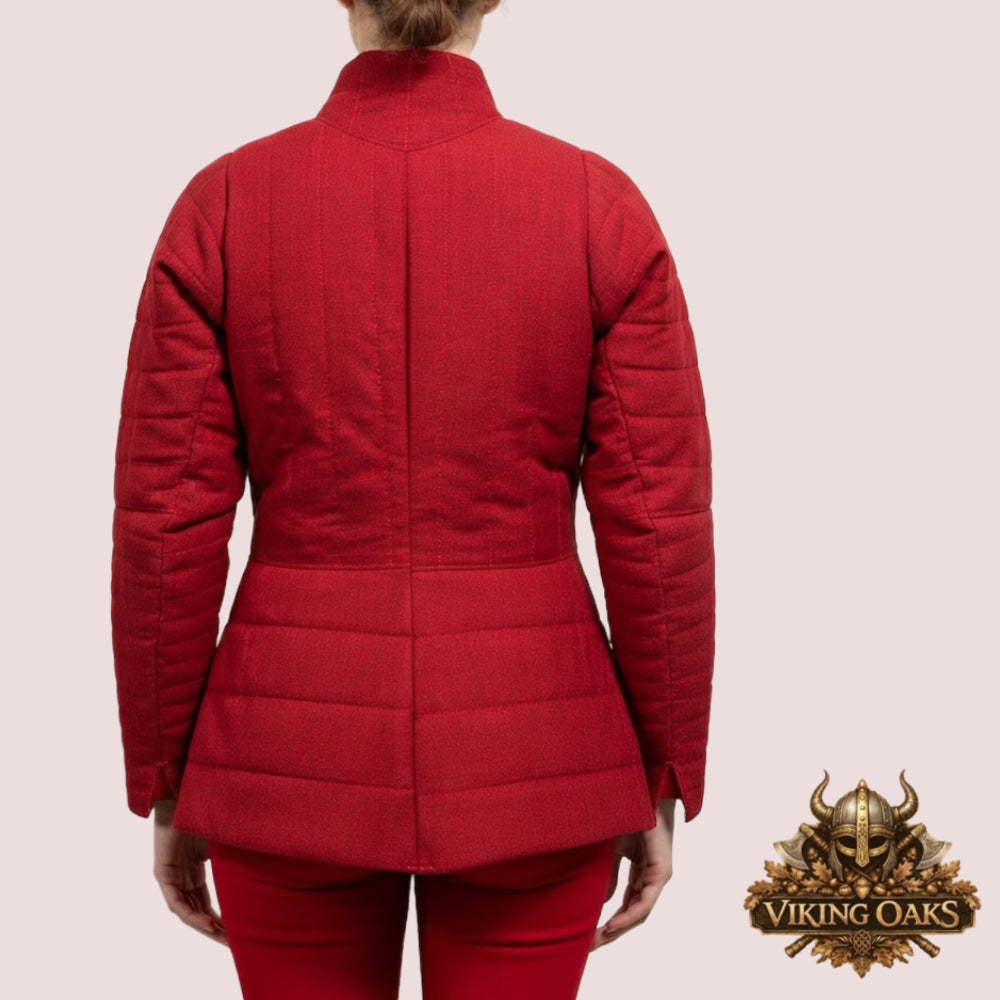 Medieval quilted padded gambeson with long sleeves for cosplay in various sizes made of cotton