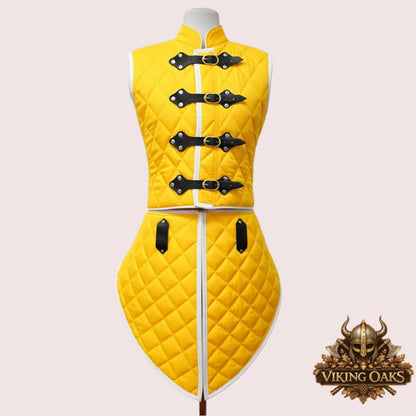 Sleeveless Witcher Renaissance Gambeson with Skirt