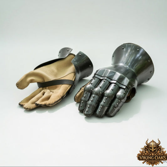 Medieval Steel Gauntlets Knight Armor Gloves Hand Protection Pair