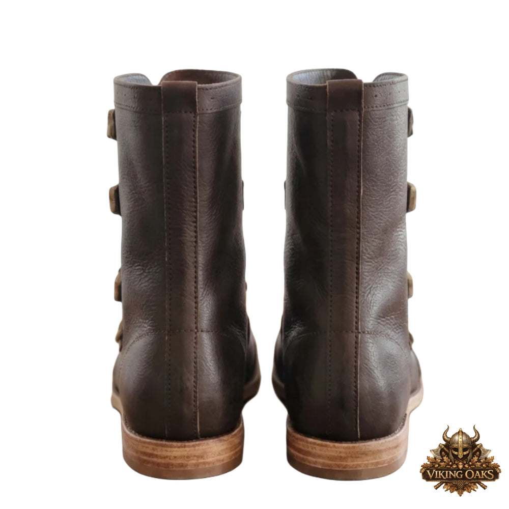 Handcrafted LARP Shoes - Traditional Viking Style Leather Boots for Costumes