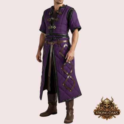 Medieval Gambeson Costume for Renaissance Faire with size chart and customization options