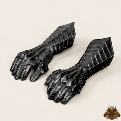 Ringwraith Nazgûl Black Steel Gauntlets – Dark Medieval Armor Gloves | Perfect Gift for Him