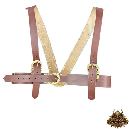 Detailed view of Roman Cingulum Belt Buckle and Adjustable Leather Straps
