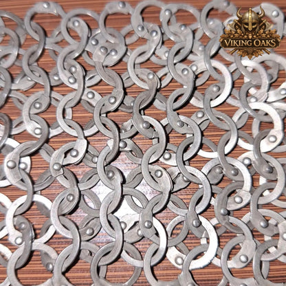 Medieval Chainmail Half Hauberk 9MM Stainless Steel Riveted Shirt