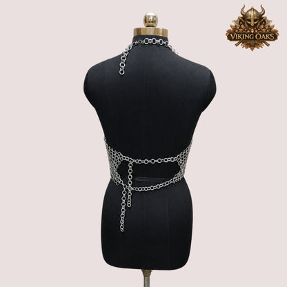 Anodized Aluminum Chainmail Top - 10mm Butted Ring LARP Cosplay Dress