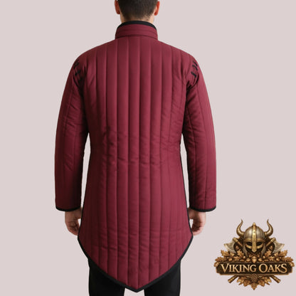 Medieval padded gambeson tunic for ren faire and cosplay costume in 100% cotton