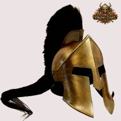 Brass Antique Spartan Warrior Helmet – 300 Movie Replica, Classic Spartan Helmet