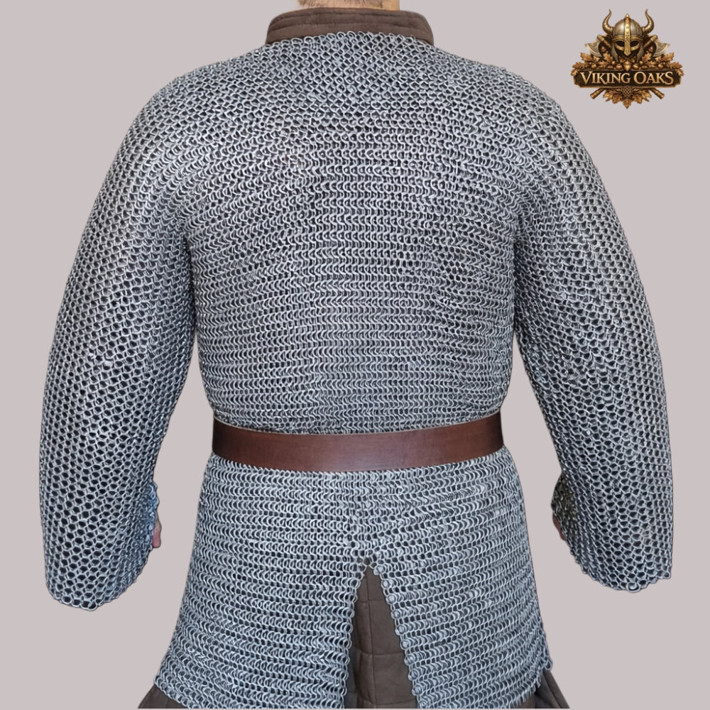 6MM Round Ring Chainmail Hauberk Medieval Viking Costume for Halloween Events