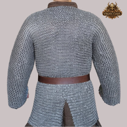 6MM Round Ring Chainmail Hauberk Medieval Viking Costume for Halloween Events