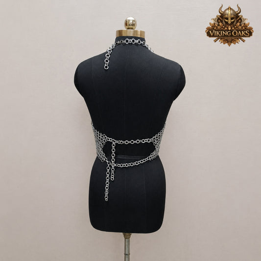 Anodized Aluminum Chainmail Top - 10mm Butted Ring LARP Cosplay Dress