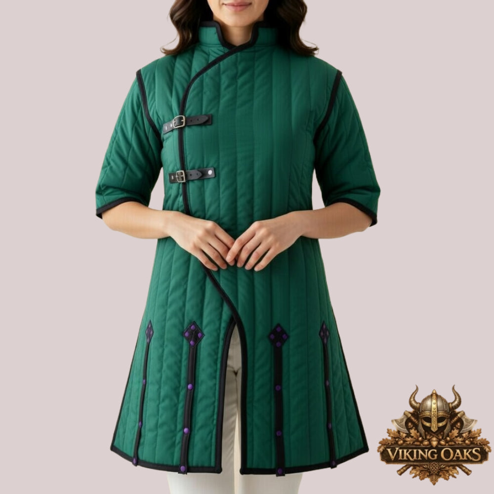 Ren Faire Gambeson Costume Medieval Padded Armor Jacket LARP Outfit
