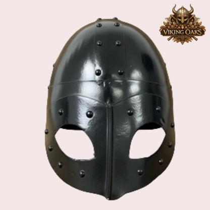 Viking Mask Helmet Set Silver and Black Norse Armour Set