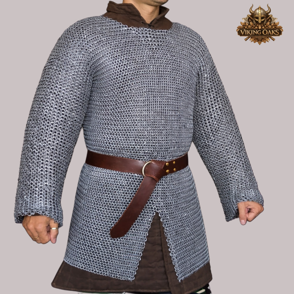 6MM Round Ring Chainmail Hauberk Medieval Viking Costume for Halloween Events