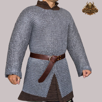6MM Round Ring Chainmail Hauberk Medieval Viking Costume for Halloween Events