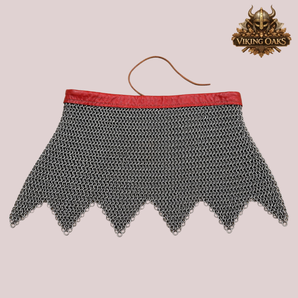 9MM Chainmail Skirt Mild Steel Flat Riveted Rings – SCA HMB Medieval Armor for Events