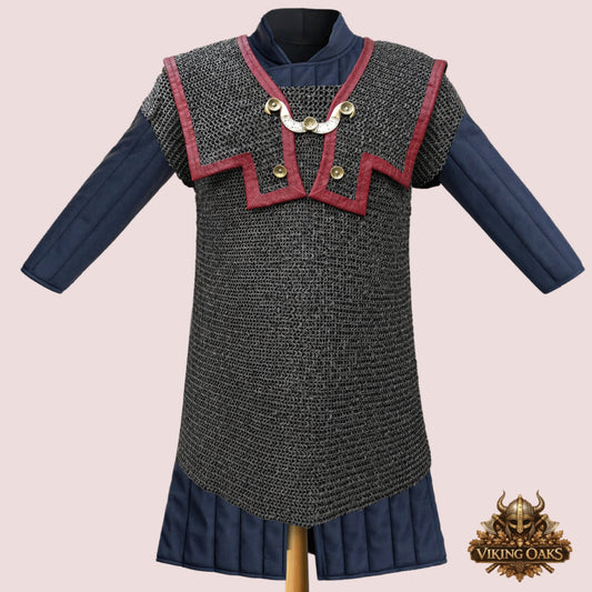 Roman Lorica Hamata 6MM Riveted Chainmail Shirt Reenactment Armor