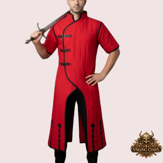 Renaissance Gambeson Costume – LARP Padded Armor Jacket – Functional Medieval Aketon