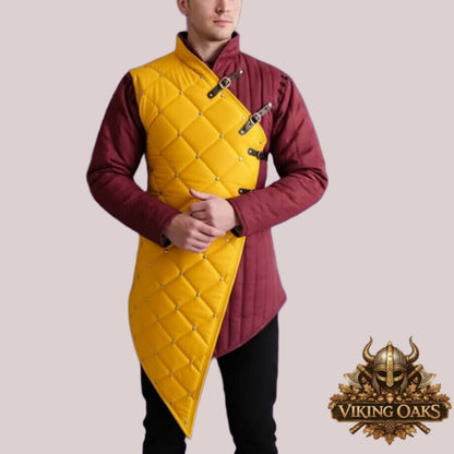Medieval padded gambeson tunic for Ren Faire and cosplay costume in 100% cotton fabric