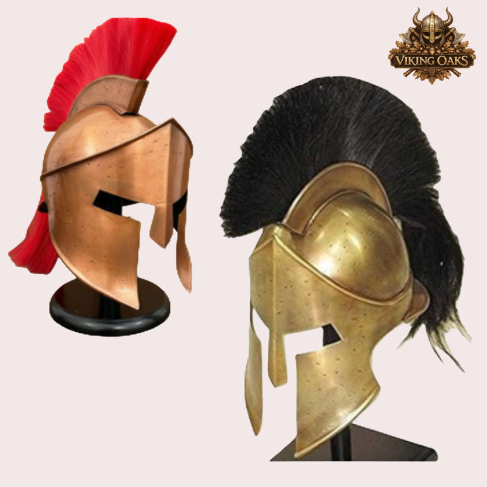 Spartan Helmet Set Brass & Bronze King Leonidas Warrior Armour Helmets