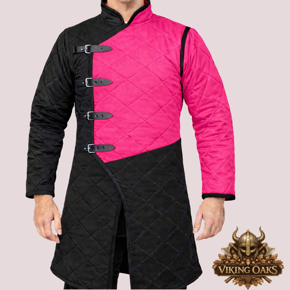 Pink Viking Gambeson Costume Medieval Armor Jacket for Men Viking Clothing Ren Faire LARP Medieval Warrior Outfit