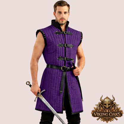 Medieval Sleeveless Gambeson – Ren Faire Padded Armor Costume