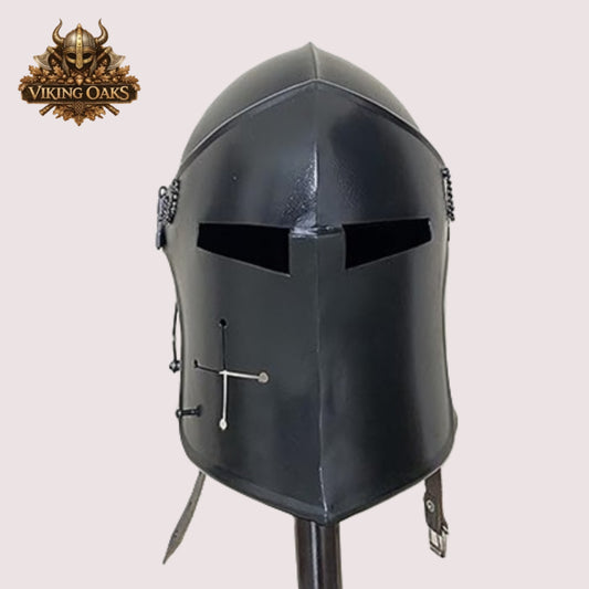 Medieval Barbute Helmet – Fully Wearable Role Play Armor, Functional Barbute Helmet