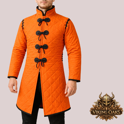 Men’s Medieval Gambeson Costume – Quilted Armor for LARP & Cosplay